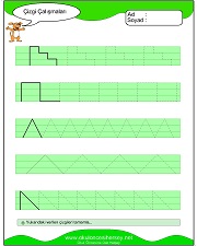 okul öncesi çizgi çalışma sayfaları